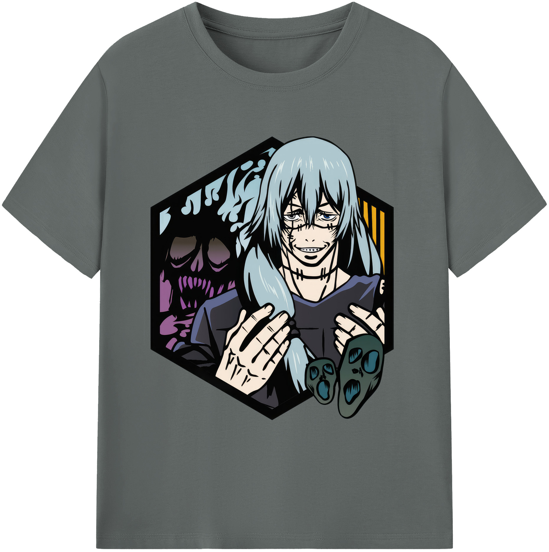 （画像用） 呪術廻戦 Jujutsu Kaisen 綿100％ メンズ半袖Tシャツ｜肌触りやわらか＆通気性